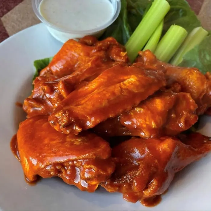 Buffalo Style Jumbo Chicken Wings.